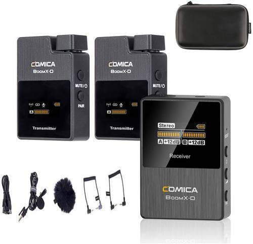 Comica BoomX-D D2 ワイヤレスカメラマイク ビデオ録音用 収納ケース付き
