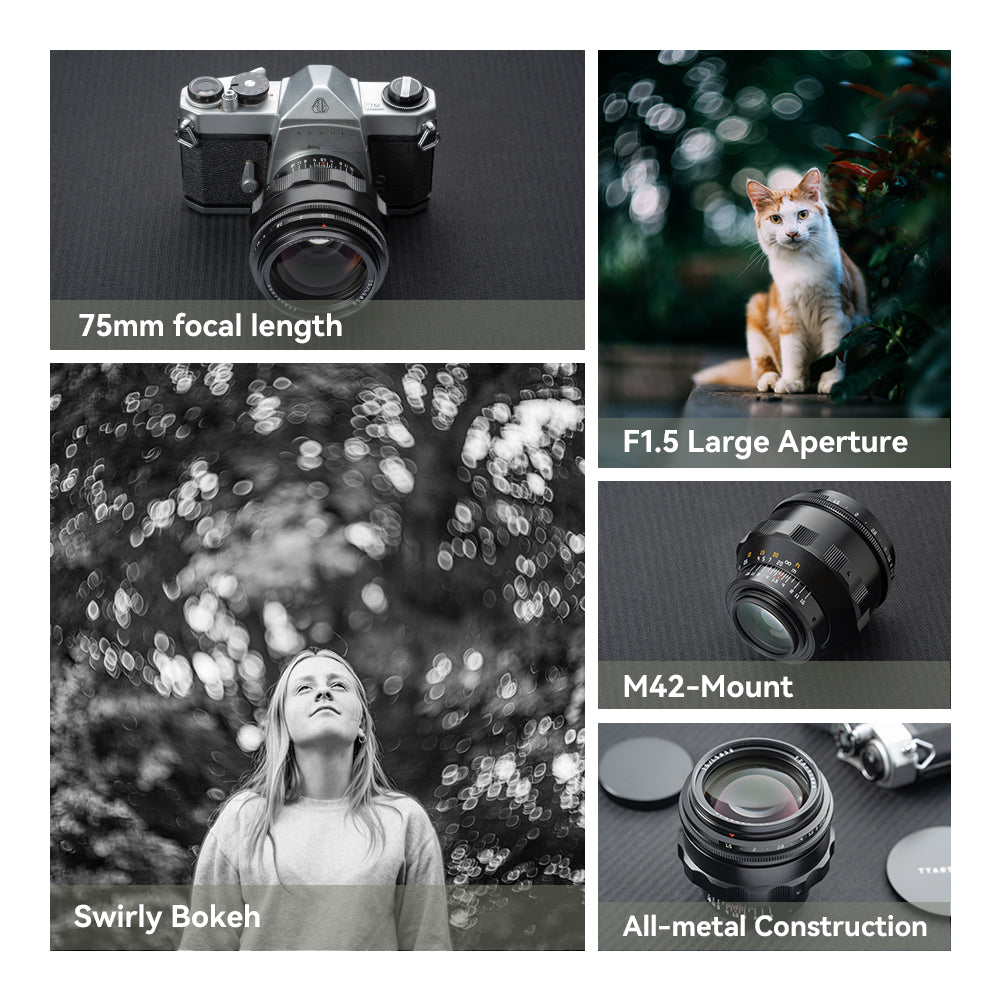 銘匠光学 TTArtisan 75mm F1.5 M4/2マウントカメラ用フル 銘匠光学 TTArtisan 75mm F1.5 M4/2マウントカメラ用フル