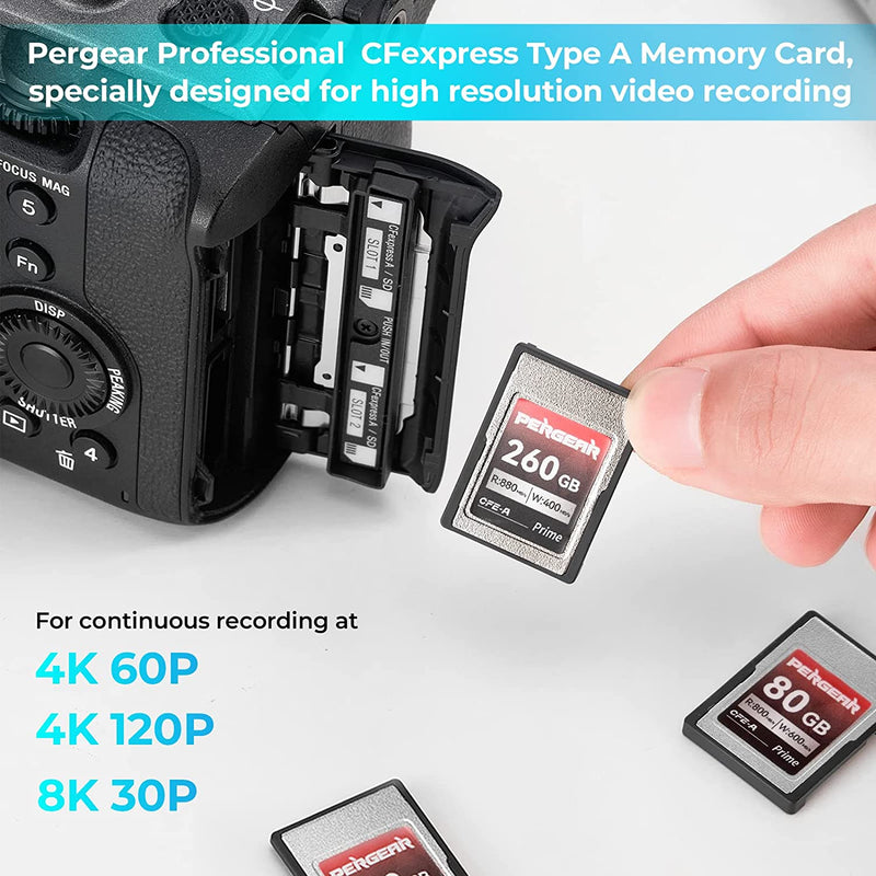Pergear CFexpress type-Aカード プロフェッショナル (520GB) Sonyカメラ用に設計