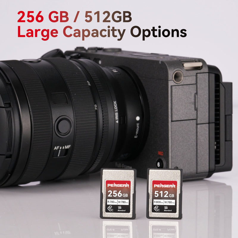 Pergear VPG200 標準 256GB CFexpress タイプ A メモリーカード (Sony Alpha & FX カメラ用)