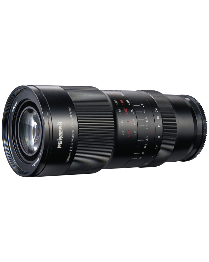 Pergear 100mm F2.8 フルフレーム 2倍倍率ウルトラマクロレンズ