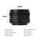 七工匠 50mm f1.8 Primeポートレートレンズ マニュアルフォーカス