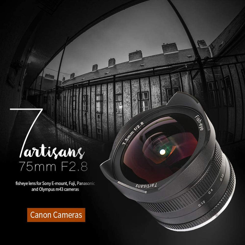 7artisans 七工匠 7.5mm f2.8 魚眼レンズ CanonMマウント用 クリーニングキットセット付