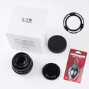 7artisans 七工匠 35mm F1.2 V2.0 レンズ 二代目 Canon Mマウント用 手動フォーカス 単焦点レンズ フードとエアブロワー付