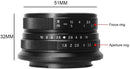 7artisans 七工匠25mm f1.8 レンズ パナソニック/オリンパスM4 / 3マウント用 クリーニングキット付