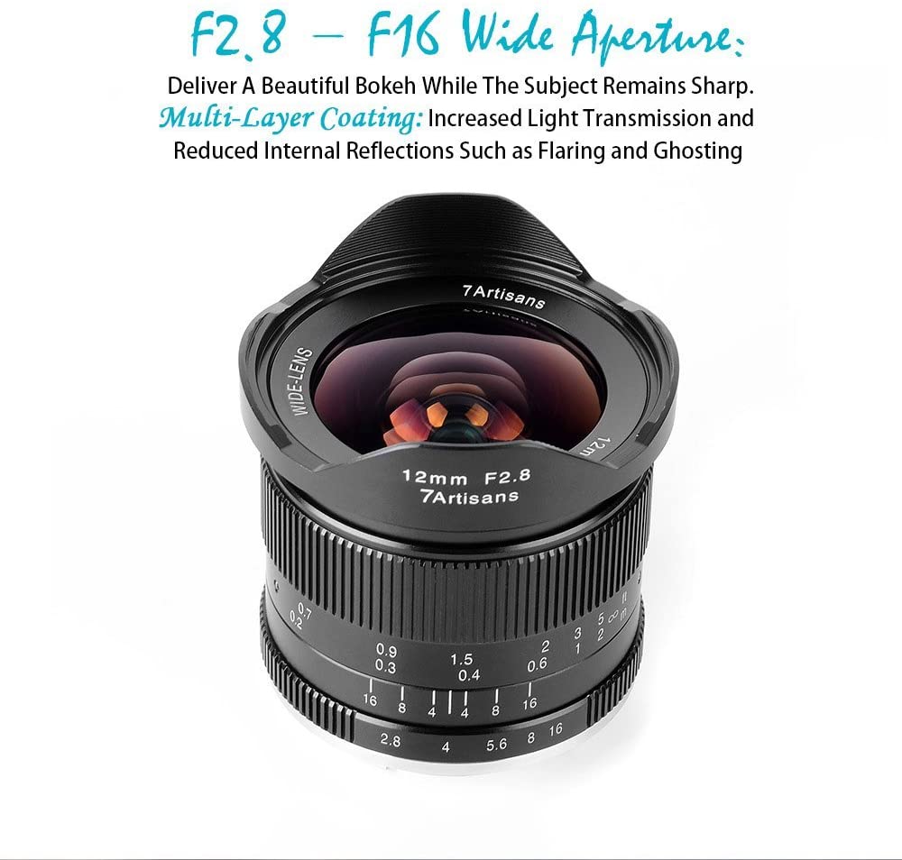 7artisans 七工匠 12mm F2.8 超広角レンズ マニュアル フォーカス 