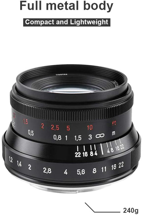 7artisans 35mm F1.2 単焦点レンズ Eマウント sony 7Artisans 35mm f1.2レンズ マニュアルフォーカス (Sony E-マウント)