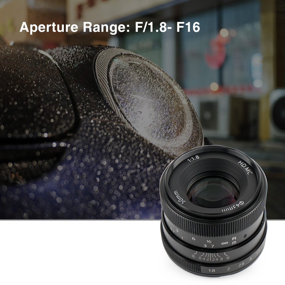 Pergear 50mm F1.8レンズ マニュアルフォーカス プライム 固定レンズ
