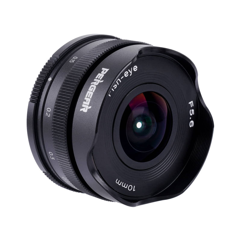 Pergear 10mm F5.6 パンケーキ魚眼レンズ APS-C Fuji, M4/3, Sony カメラ 対応