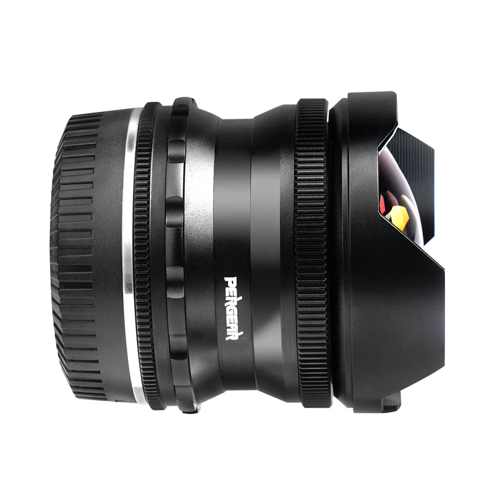 PERGEAR 7.5mm F2.8 カメラ交換レンズ 超広角 魚眼レンズ 手動式 焦点