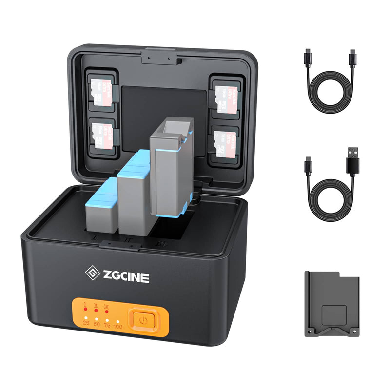 ZGCINE G10 GoPro バッテリー充電ケース GoPro Hero 10/9/8/7/6/5，2022年の新バージョン