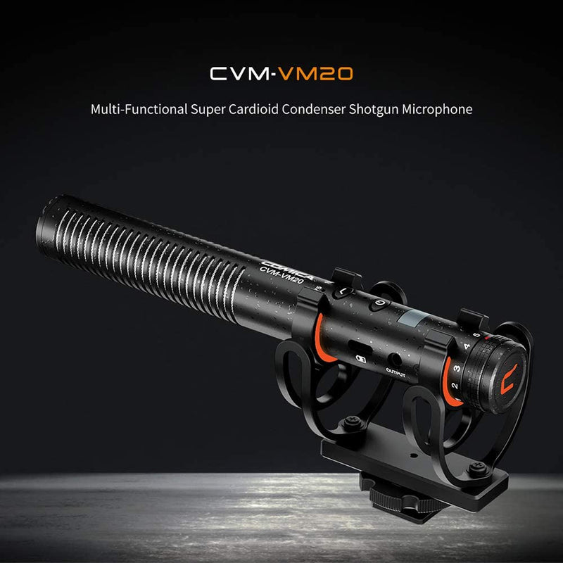 Comica CVM-VM20 ショットガンマイク スーパーカーディオイドコンデンサーマイク