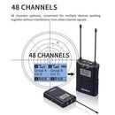 COMICA CVM-WM100 PLUS UHF 48チャンネル ワイヤレス デュアルラバリア マイクシステム