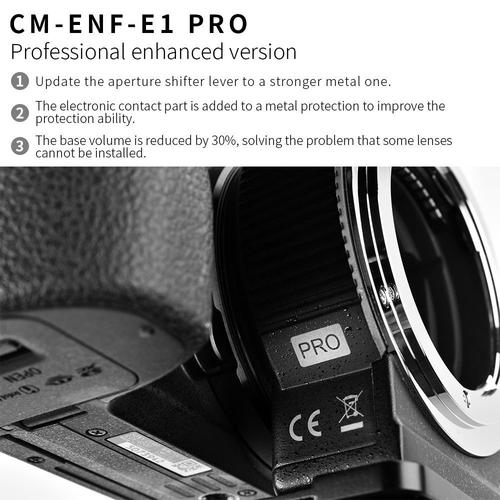 Commlite レンズマウントアダプター CM-ENF-E1 PRO (ニコンFマウント