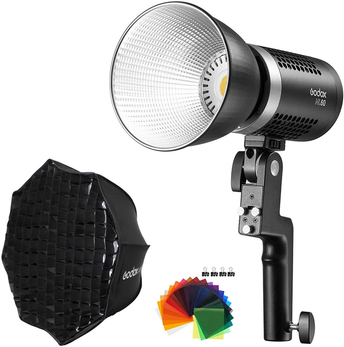 Godox ML60 60W 手持ち式LEDビデオライトとAD-S60Sソフトボックスセット コンパクト