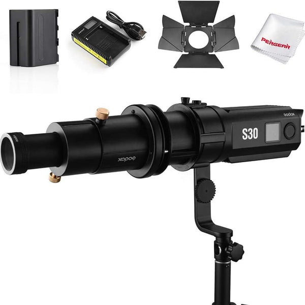 Godox S30 ビデオ撮影ライト 高輝度 フレネルLED照明 5600K 高