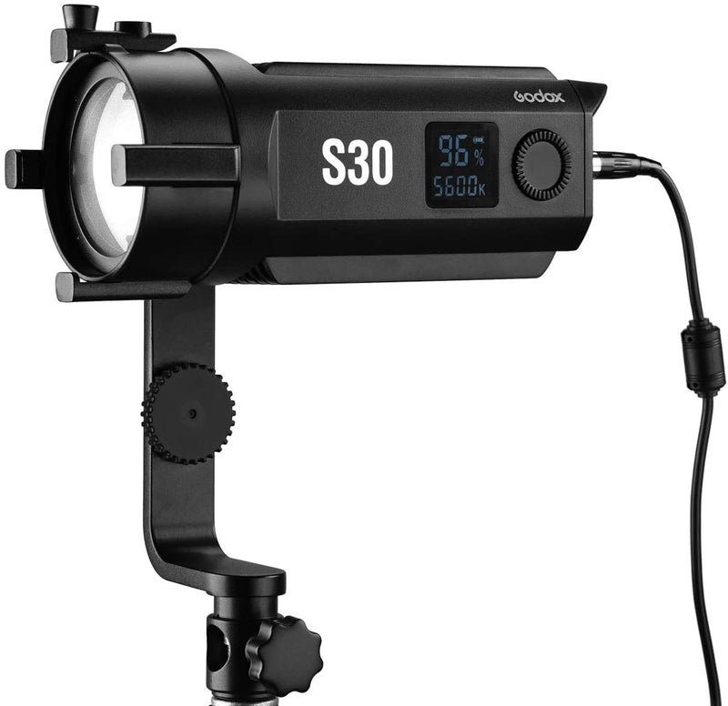 Godox S30 ビデオ撮影ライト 高輝度 フレネルLED照明