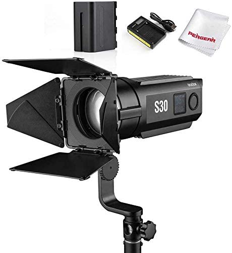Godox S30 ビデオ撮影ライト 高輝度 フレネルLED照明 5600K 高