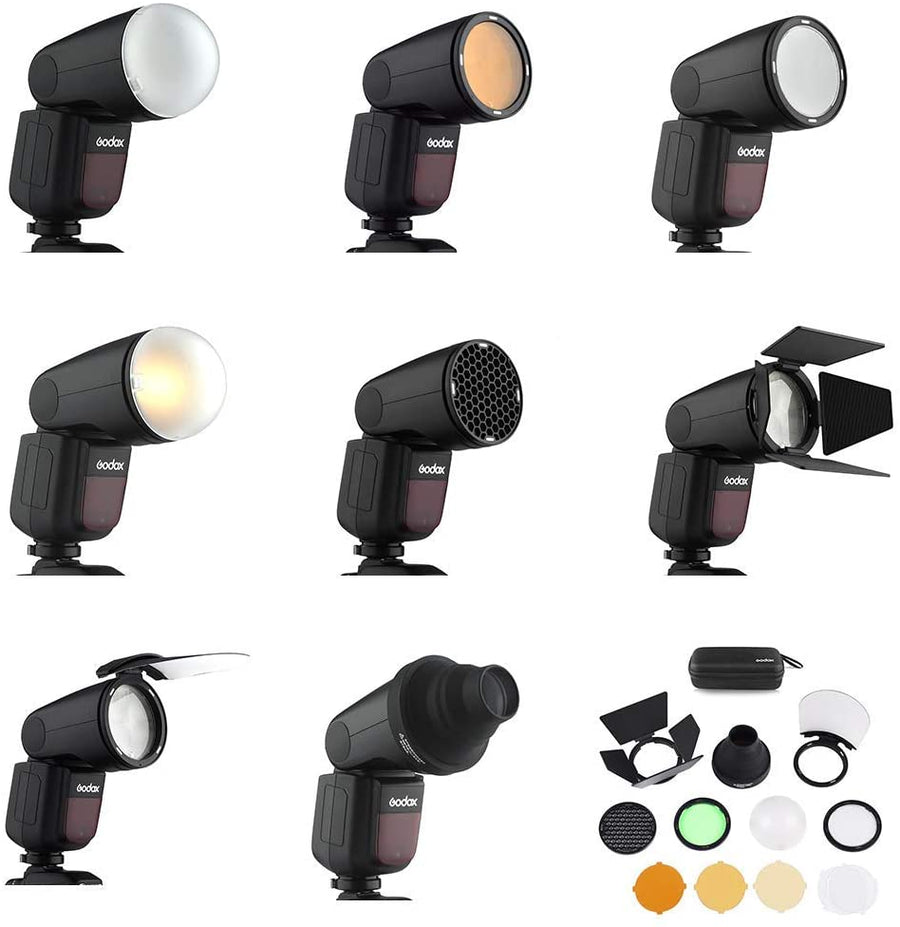 Godox V1-S ラウンドヘッドカメラフラッシュ Sony 用,76Ws 2.4G TTL1 / 8000 HSS、480フルパワーショット、1.5sリサイクル時間-日本語説明書 | Godox V1Pro-S ラウンドヘッドカメラフラッシュ TTL ソニー