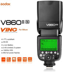 Godox Ving V860IIN/V860IIF/V860IIO/V860IIS/V860IIC 2.4G フラッシュ スピードライト ストロボ