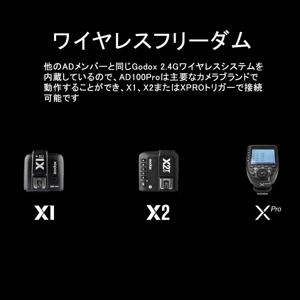 Godox AD100PRO フラッシュストロボ 100Ws コンパクト Godox AD100PRO フラッシュストロボ 100Ws コンパクト