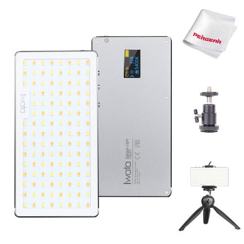 Iwata GL-01 117LED 二色調光可能 Ledビデオライト OLEDスクリーン 高 