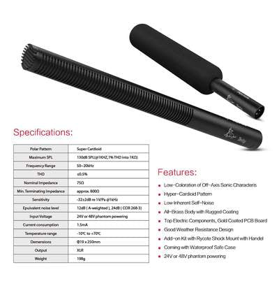 Aputure Deity ショットガンコンデンサーマイク