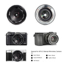 MEKE-25mm F/1.8 APSフレームレンズ 広角カメラ交換レンズ 手動スフォーカス（Canonマイクロシングル）