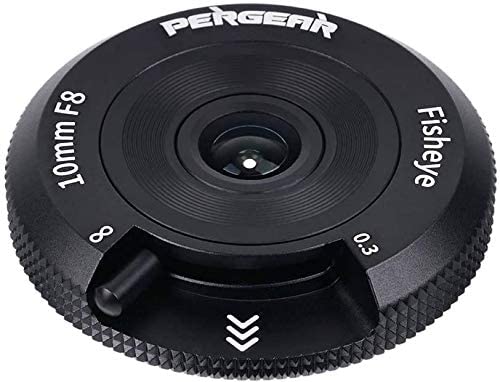 Pergear 10mm F8 レンズ 小型魚眼レンズ 超薄型  広角レンズ APS-C (Sony Eマウント)
