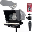 Pergear ミニ ポータブル 調節可能 テレプロンプターキット スマートフォン デジタル一眼レフ録画用