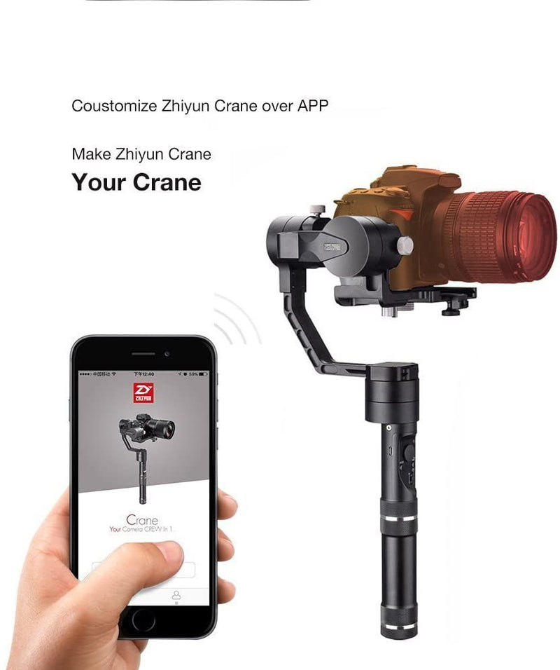 ZHIYUN Crane V2 3軸ジンバルスタビライザー ミラーレスカメラとデジタル一眼レフカメラ用 Sony A7 Panasonic LUMIX Nikon J Canon M用