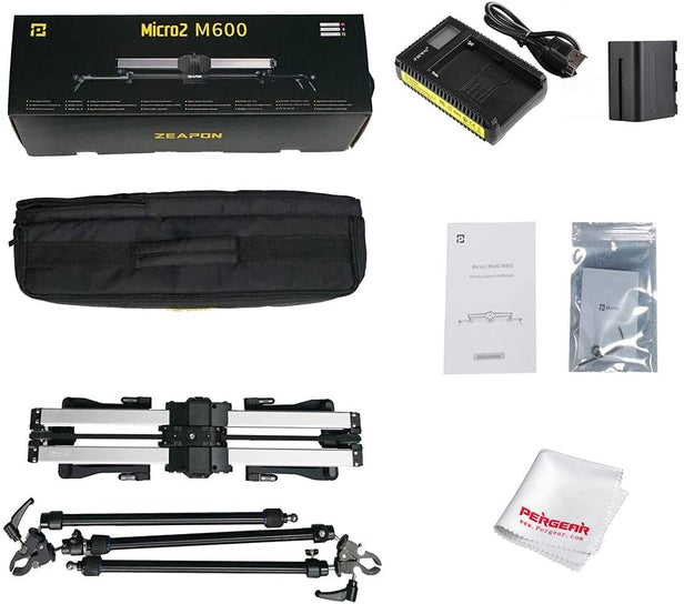 Zeapon Micro 2 E600 電動スライダー ベアリング付き 2倍の可動距離 運行距離74cm